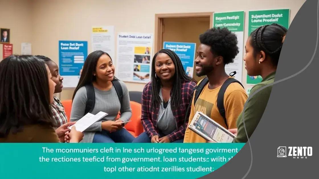 Government programs aiding student debt cut