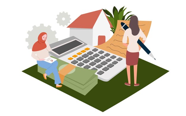 A person using a calculator with a home purchase agreement in the background, illustrating the importance of financial planning and preparation when buying a home in a rising interest rate environment.