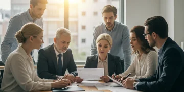 Family discussing estate planning documents with financial advisor in 2026