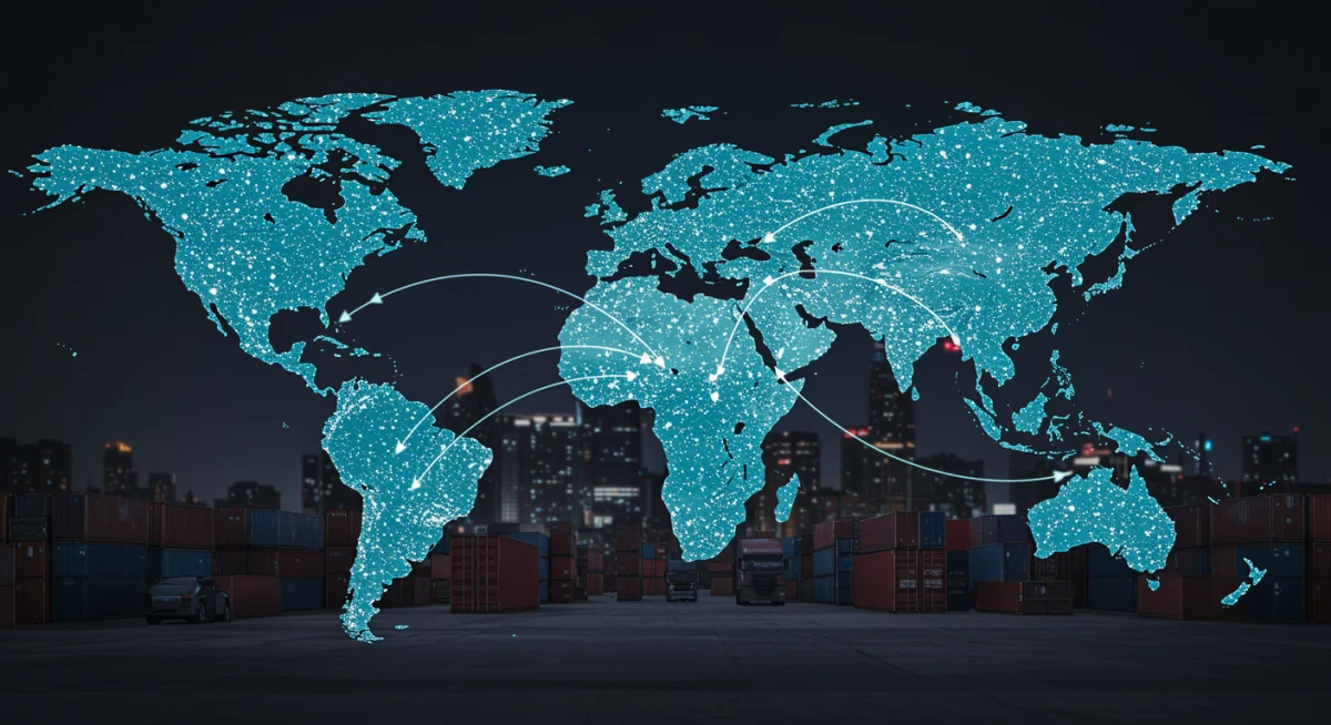 Supply chain logistics and international trade flow