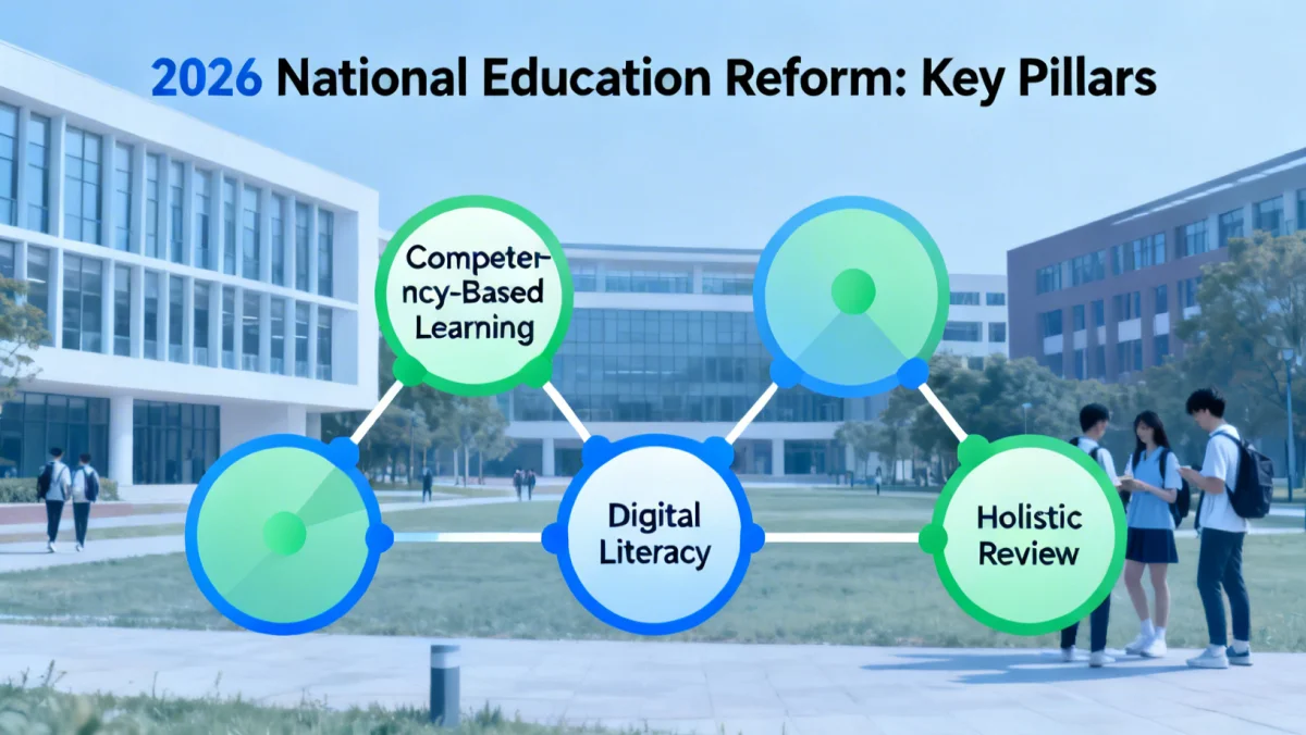 Infographic detailing 2026 National Education Reform pillars