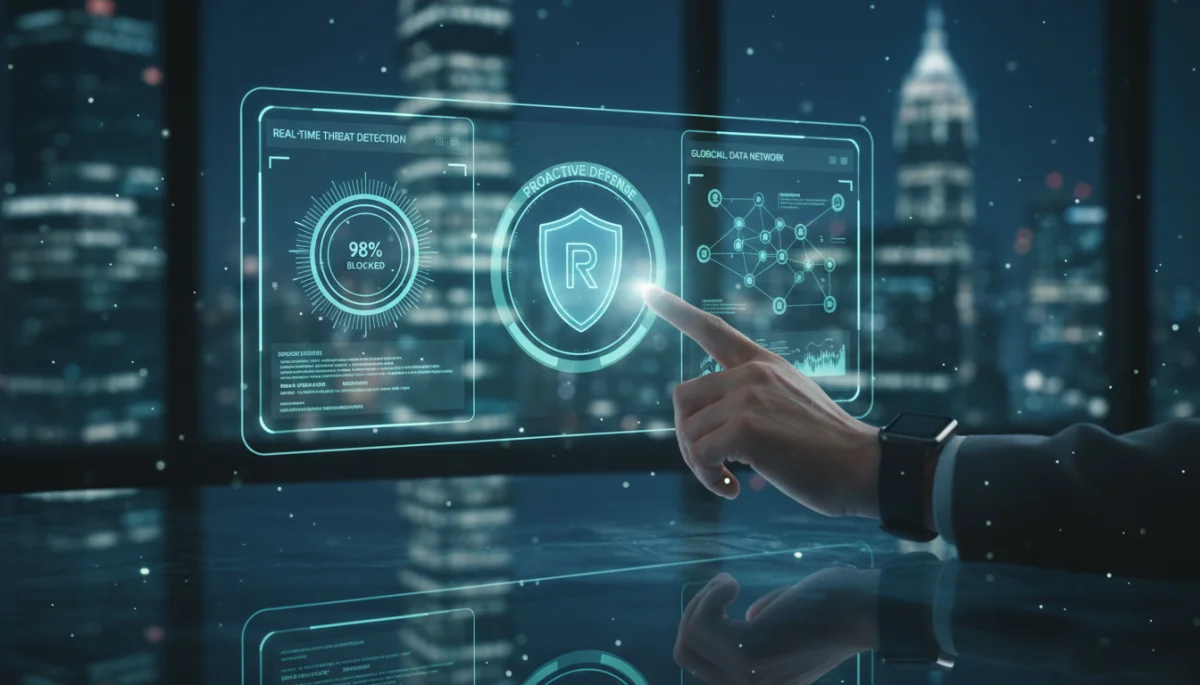Real-time threat detection on a holographic financial security interface