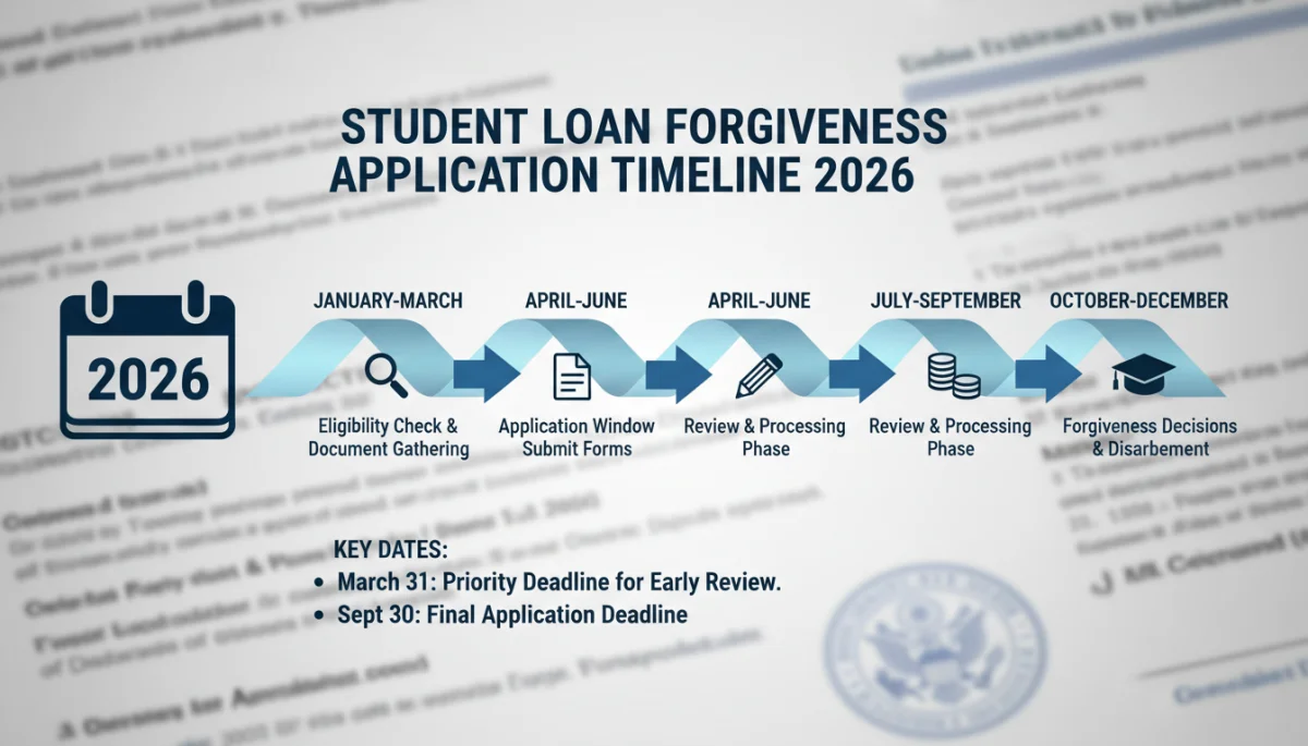 Timeline for 2026 student loan forgiveness application deadlines