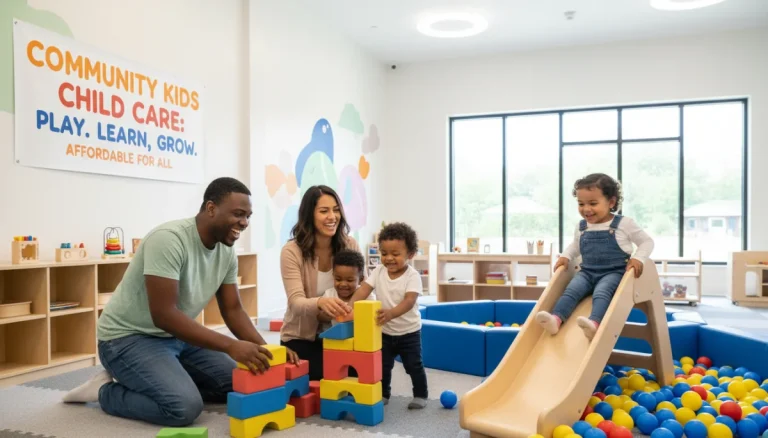Happy family enjoying new federally funded child care benefits 2026