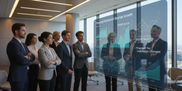 People reviewing financial data on new retirement legislation
